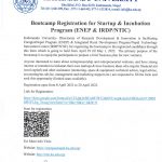Bootcamp Registration for Startup & Incubation Program (ENEP & IRDP/NTIC)