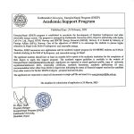 Call for Academic Support Program